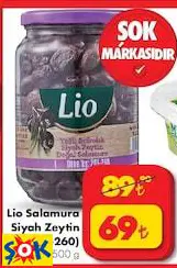 LİO SALAMURA SİYAH ZEYTİN (201-260) 500 G